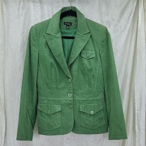 Vintage Le Chateau Green Cotton Corduroy Blazer Jacket Sz M